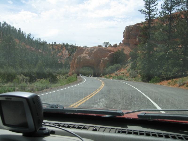 Tunnel on way from Bryce Canyon