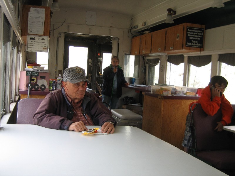 Bob ran the dining car and did the Engine Shop tour