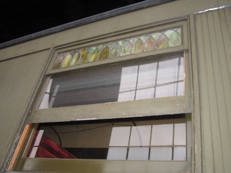 Old Pullman Car with stained glass windows