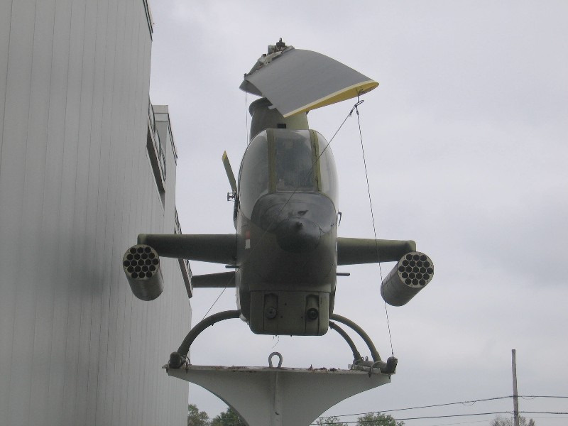 You never want to see this view of a Huey Cobra in combat. 