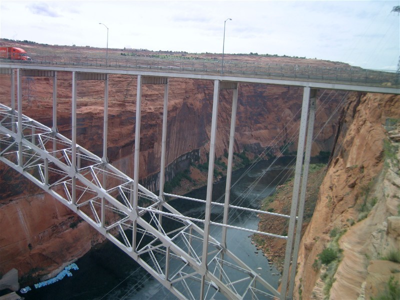 Bridge built to faciltate building the Dam