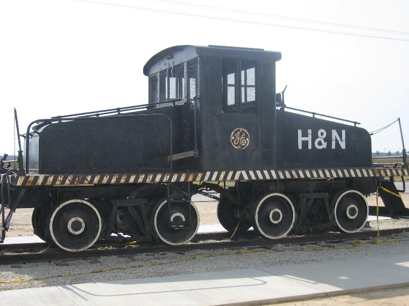 An old electric locomotive used by the mine. 