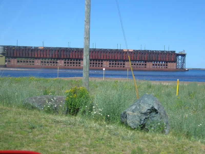 The old Ore Loading Dock in the lower Marquette harbor 