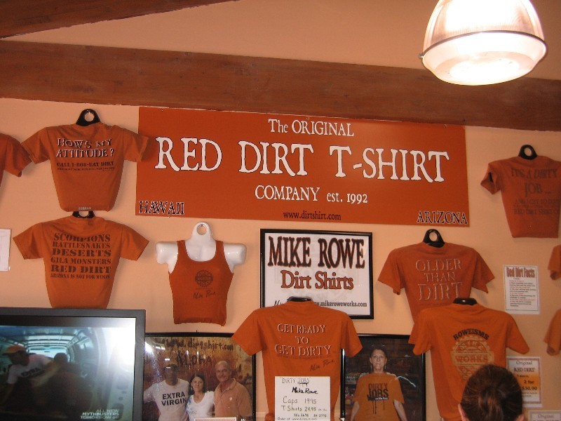 T-shirts dye with the red soil in the Sedona area.