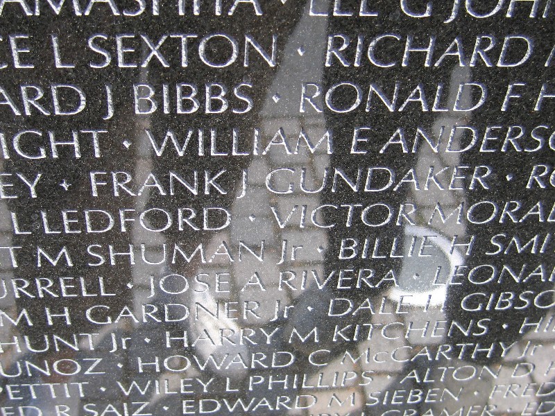 Viet Nam Memorial - Frank Gundaker, a pilot Mark had flown with in Viet Nam 